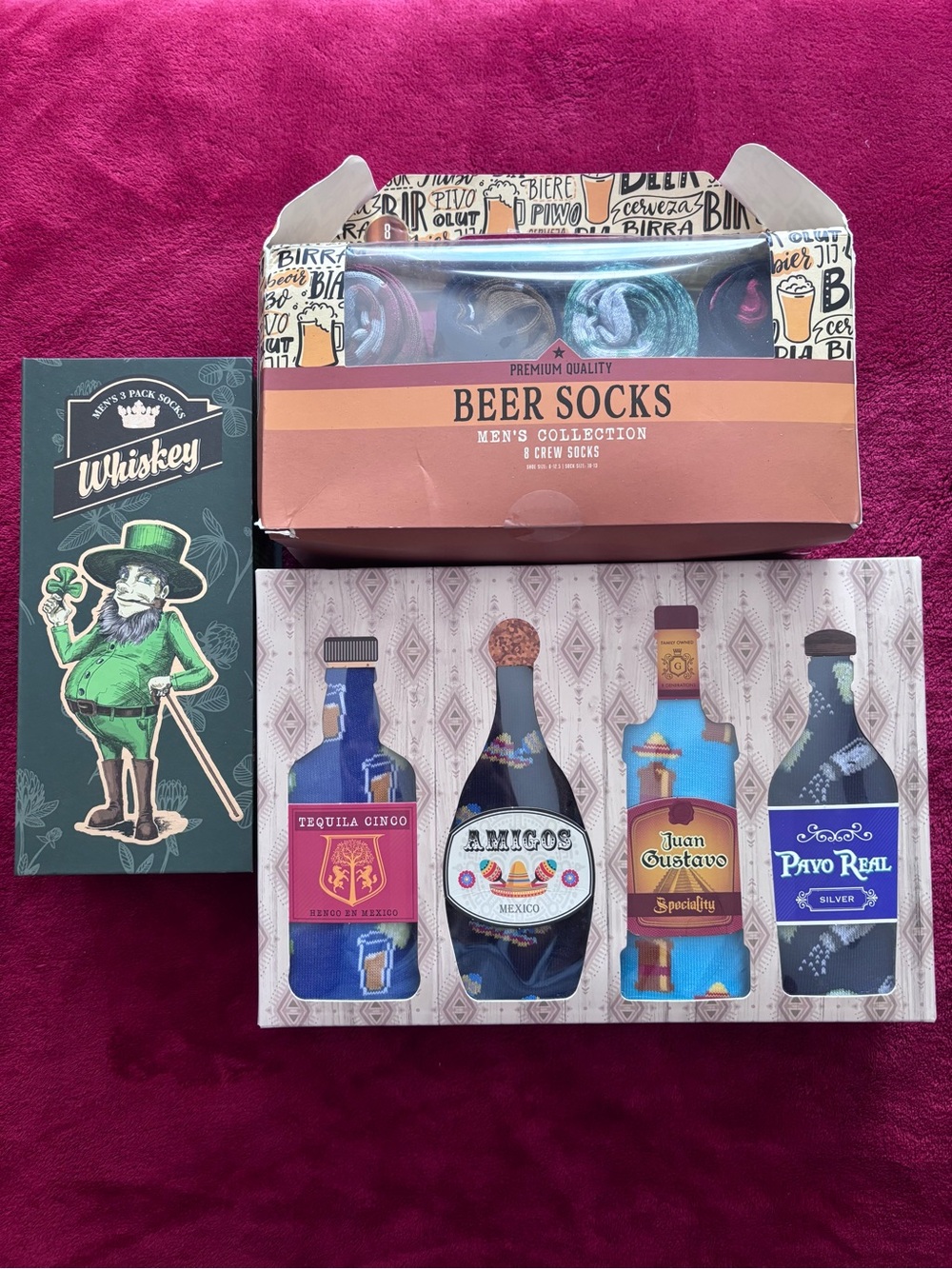 Men's Beer Socks Gift Set - Colorful Crew Socks